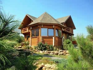 Деревянные дома,  беседки, бани из оцилиндрованного бревна #785847