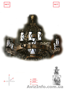 Люстра,  ковка с деревом,  продажа Киев #790784