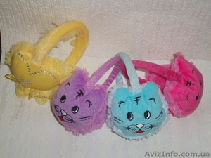 меховые детские наушники #784056