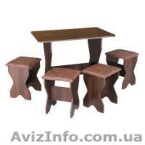Женева,  комплект,  Стол кухонный. 4 табуретки (компанит) #789673