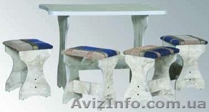 Рига,  комплект,  Стол кухонный. 4 табуретки (компанит) #789676