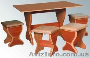 комплект,  Варшава,  (компанит)Стол кухонный. 4 табуретки (компанит) #789670