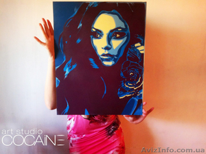 портрет в стиле поп-арт . Лучший подарок к Новому году  #795306