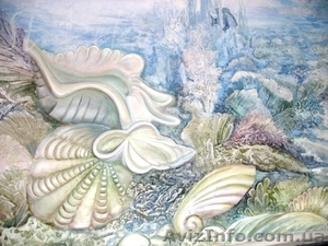 Роспись стен фрески барельефы декоративные покрытия роспись стен с 3d эффектом  #807987