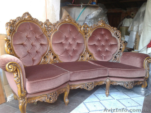 Диван + 2 кресла. Орех. #807466