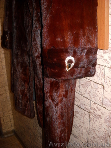 Шуба для Леди  из сурка воротник песцовый #812294