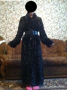 шуба норка чёрная #814088