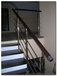 Изделия из нержавейки: перила,  поручни,  козырьки,  навесы и т.д. Делаем все #802345