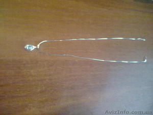 ланцюжок з кулоном біле золто 750 #817500