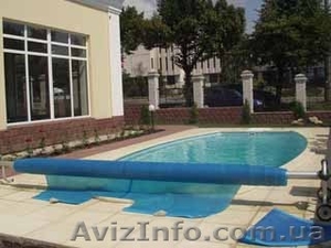 Летнее накрытие для бассейна (солярная пленка,  сматывающие устройства) #826084