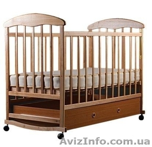 Кроватка Наталка с ящиком Ясень  #833367