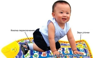 Развивающий музыкальный игровой коврик пианино РЫБКА #824384