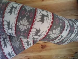 Леггинсы со скандинавским орнаментом серые Тренд Зима-Весна 2014 #822412