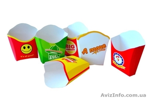 Упаковка для картошки фри,  коробочки для гамбургеров #829317