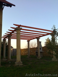 Строительство беседок,  террас,  стоянок для машин,  колон вдоль бассейнов  #820321