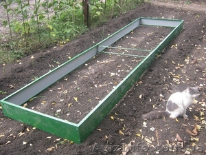Грядки  из металла с полимерным покрытием 1x4m #818566