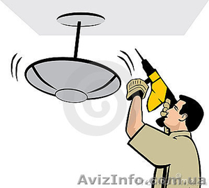 Установка люстр,  светильников #821622