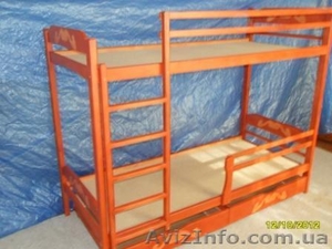Массивная Двухъярусная кровать  из дерева ольха. #516095