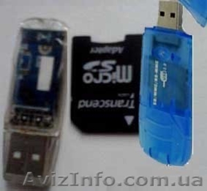 Продам кардридер, адаптеры блютус-юсб,  мини сд- сд #655343