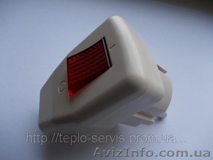 Вилка с выключателем и индикатором питания. 17грн. Турция. #848965