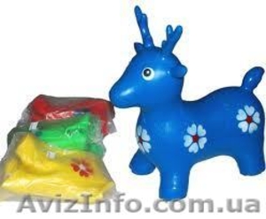 Детский надувной резиновый прыгун Олень 1280 гр (в кульке) #844346