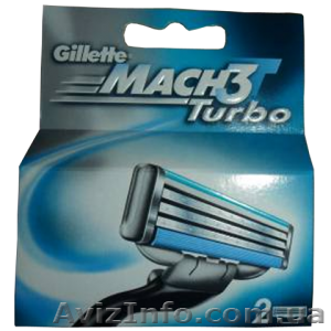 Gillette mach3 turbo 2шт/уп #844383