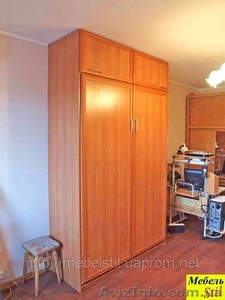 Подьемная кровать, встроенная в шкаф для спальни #837183