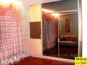 Шкаф-кровать подъемная с темными зеркалами  #837221