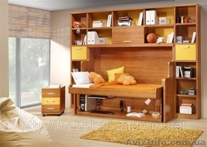 Стол-кровать трансформер,  встроенный в детский гарнитур #836901