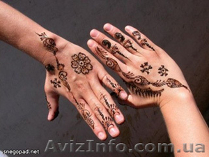 Временные татуировки хной и блёстками #835608