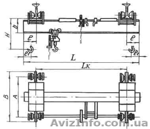 Кран (кран-балка) подвесной  ручной однобалочный  г/п 1-10 т #848733