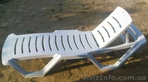 Лежак пластиковый без поручней,  белый Модель  Holiday (Турция)  #847427