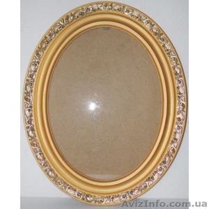 Рамка 30х40 см овальной формы из деревянного багета оптом от производителя #847511
