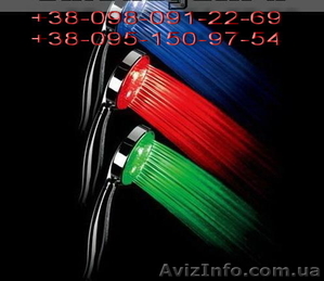 Лейка душевая светодиодная 4х режимная с меняющимися цветами Aqua Show #854908