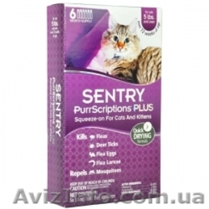 SENTRY ПУРРСКРИПШНС (PurrScriptions) капли от блох и клещей для кошек от 2, 2 кг #855485