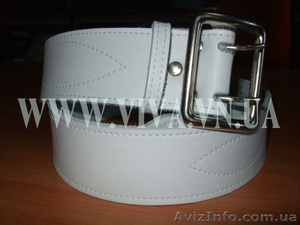 Ремень офицерский белый #858260