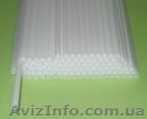 Палочки трубочки пластиковые для флажков,  сахарной ваты и шариков #868064