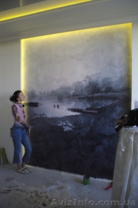 роспись стен,  картины масло акрил в любом стиле барельеф #860834