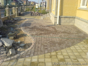 Укладка тротуарной плитки,  брусчатки,  плитняка,  кафеля Качественно. #870363
