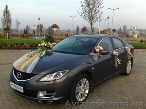 Авто на свадьбу Mazda 6 New с украшениями #376410