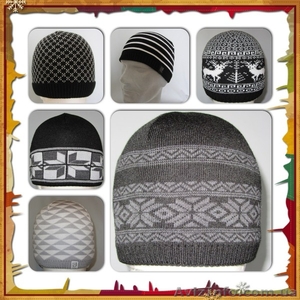 Мужские шапки на флисе,  шерсть 60%,  по супер цене оптом и в розницу #869475