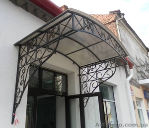 Изготовление и монтаж козырьков из черного металла в Киеве #861229