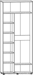 Шкаф купе,  Купе-10,  РТВ,  Шкаф-купе двухдверный. #854834