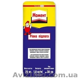 Самовыравнивающую смесь «Момент» (ровный пол) 25 кг. #871918