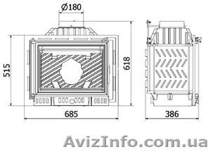 Каминная топка Kaw-Met W6 12 кВт #854606