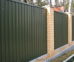 Забор из профнастила,  ворота #863753