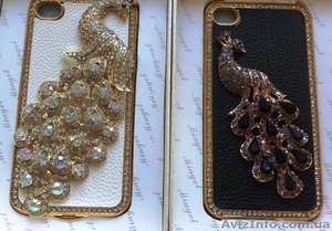 Чехол Жар Птица,  чехол Павлин белый для Iphone 4 или Iphone 4S в наличии. #866894