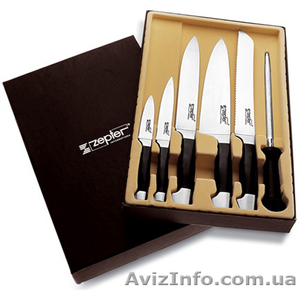 набор ножей Zepter (LZ 102 PH) + металлическая подставка Zepter (LZ 150) #869594
