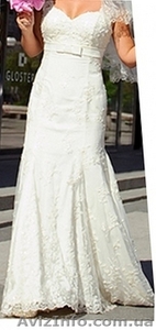   Изысканное свадебное платье в идеальном состоянии,  р.42-46, рост160-167   #879312