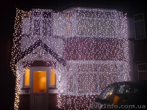 Светодиодная гирлянда Занавес (дождь) 2х3м  #878580